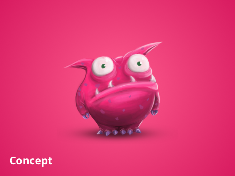 Concept Monster concept art concept design character design design concept pink monster