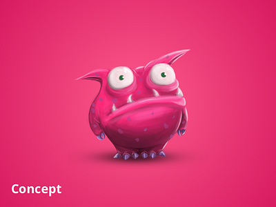 Concept Monster character design concept concept art concept design design monster pink