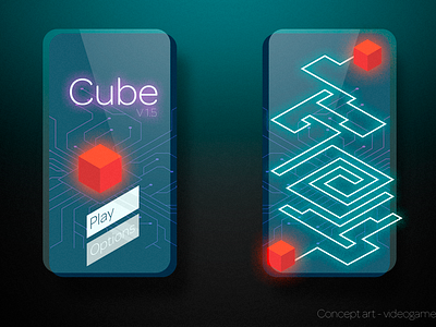 Cube v1.5 concept app conceptart isomatric videogame videogames