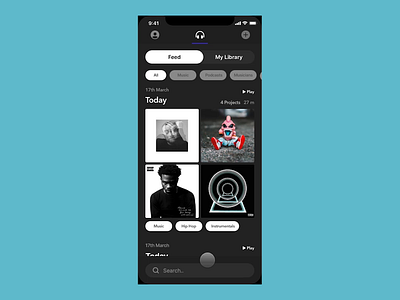 Searching for Artist aboutsong music music app night mode sezmic