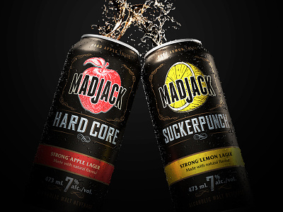 Mad Jack apple beer beverage branding coors design lemon logo madjack molson packaging