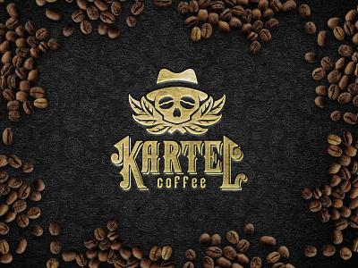 Kartel Coffee branding coffee custom foil gold kartel logo type typography
