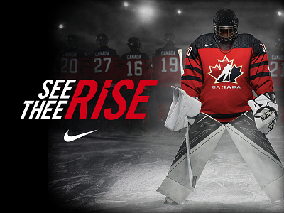 Nike - See Thee Rise anthem branding canada canadian hockey logo nike wordmark