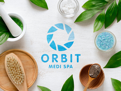 Orbit Medi Spa branding icon leafs logo natural orbit salts spa