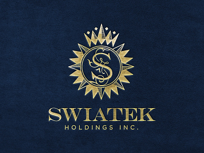 Swiatek Holdings Inc. foil gold holdings icon investments logo money rich wordmark