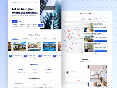 Real Estate Landing Page landing landing design landing page listings popular real estate realestate rent style ui uiux web web design web site