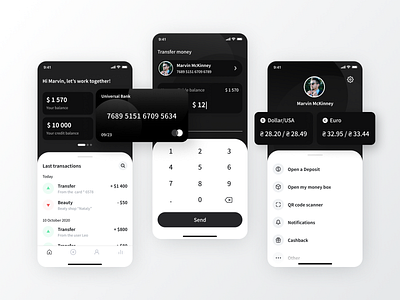 Mobile bank app concept