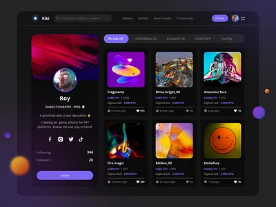 NFT Marketplace concept crypto cryptocurrency design landing nft nftart nfts popular ui uiux web web platform webdesign website