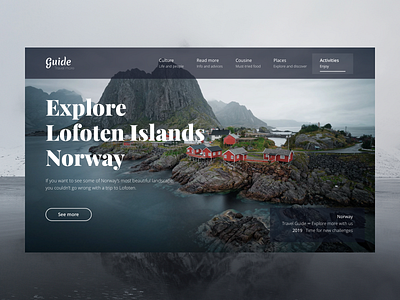 Travel Guide branding color design guide illustration map norway popular style travel ui ui design uiux web webdesign