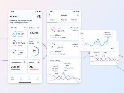 Activity Tracker activity activity tracker app application challange daily daily challange design fitness graphics illustration ios popular sport style tracker ui ux