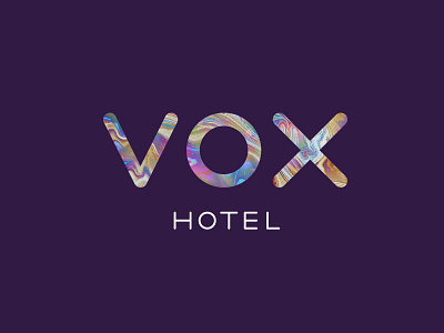 Vox Hotel hotel logo logotype purple vox