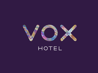 Vox Hotel hotel logo logotype purple vox