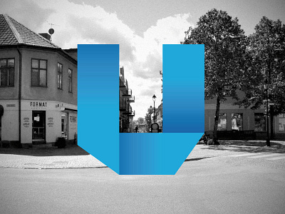 Ulricehamn Dribbble blue branding city clean logo ribbon