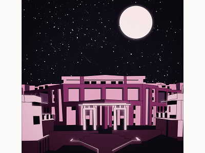 Moon Magic bits campus chill hyderabad illustration moon night starry sky stars