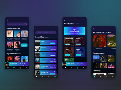 Music Player music musicplayer player playlist playlists ui ux