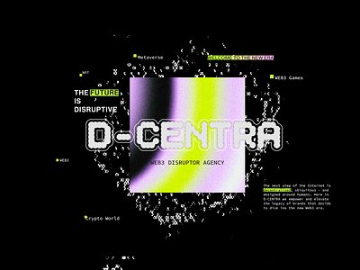 D-CENTRA Visual Identity branding brutalist crypto decentralized design digital graphic design internet logo metaverse web3