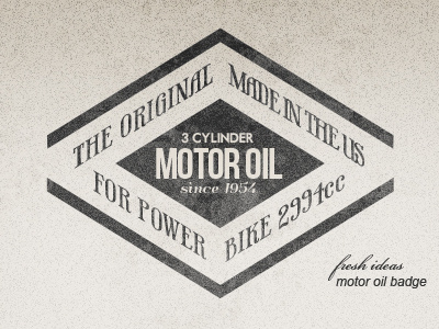 Motor Oil Retro Insignia