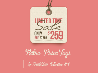 Retro Price Tag blue e commerce green limited time marketing now only offer online shop periodic offer price price reduction price tag print promotion red retro shopping bag shopping cart special sale tag tags vintage web element