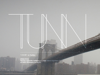 TUNN FONT font tunn typography