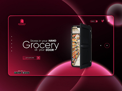 Grocery Store Landing Page illustration landing page landing page design ui usman usman chaudhery ux web design web ui design web ui ux web ux design