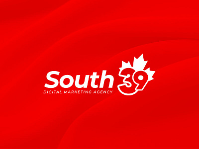 South39 39 logo app branding canada design digital marketing agency flat icon illustration logo logo design mapel leaf mapel leaf logo south39 typography usman usman chaudhery vector web