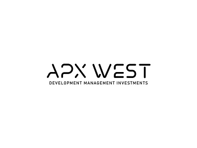 APX West Logo apx branding design development flat icon illustration investment logo logo design managment typography usman usman chaudhery vector web west