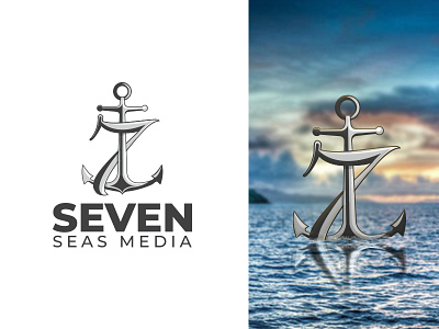 Seven Seas Media Logo design branding design icon illustration logo vector