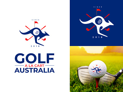 Golf A La Cart Astralia branding design flat golf a la cart astralia golf logo icon illustration logo typography vector web