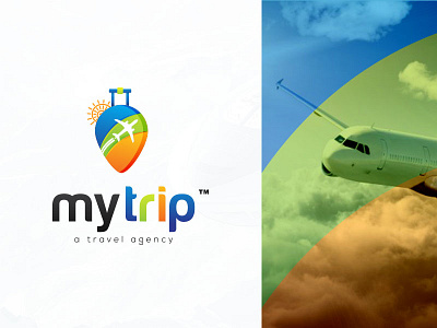 My Trip branding design flat icon illustration logo logo design my trip typography vector