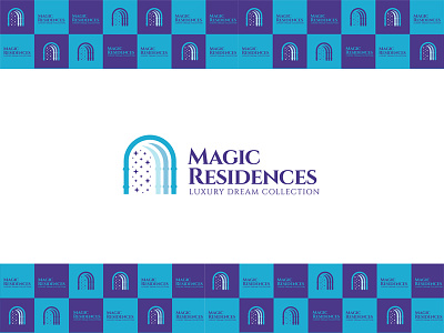 Magic Residences branding design flat home home logo icon illustration logo logo design luxury logo magic magic residences property logo residence typography usman usman chaudhery vector