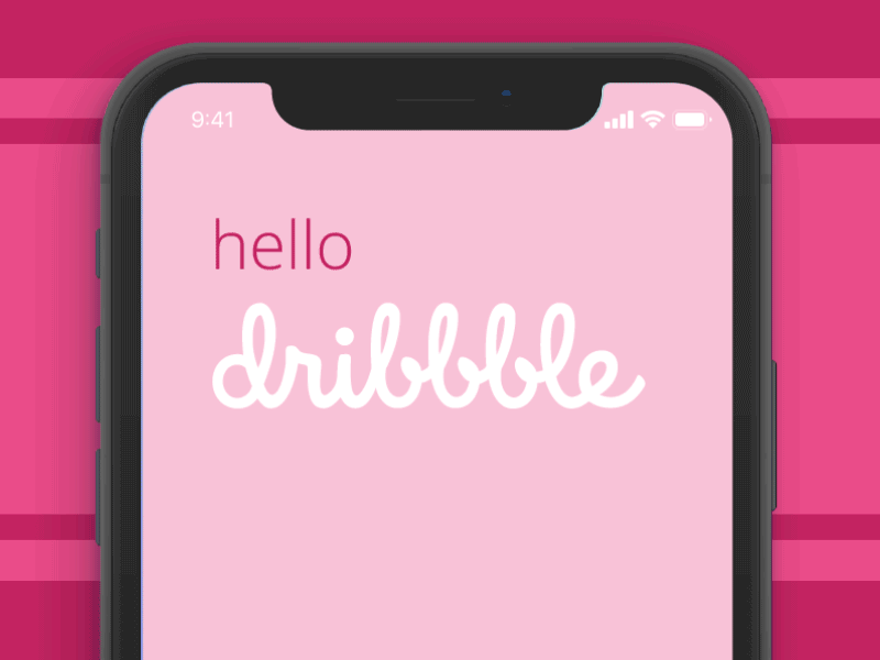 hello dribbble animation debut iphone x