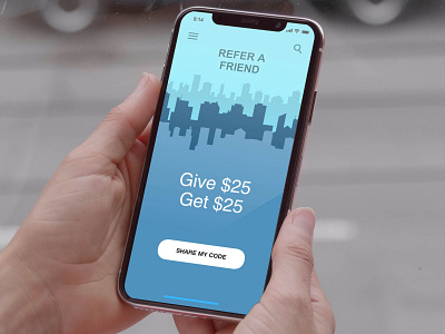 Refer a Friend Mobile User Interface Widget