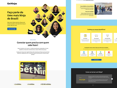 GetNinjas - Careers Page careers landing page service ui