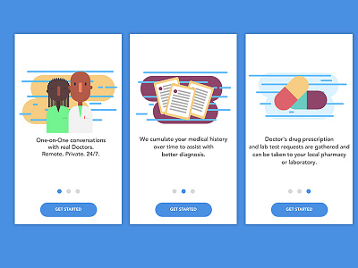 Mobidoc App onboarding illustration mobile app ui design ux