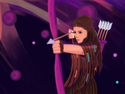 Wild Archery archery arrow girl illustration graphic design illustration