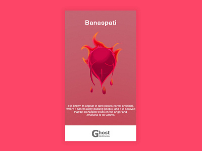 Ghost Indonesia App Exploration app app design banaspati blood fire red scare scary shadow ui ui design ui exploration