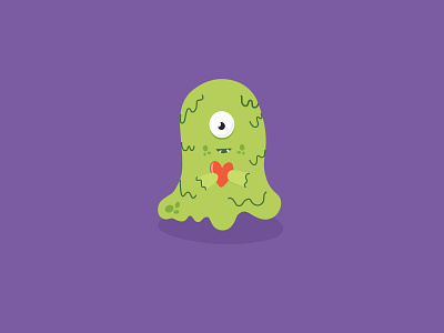 Lil monster illustration slime valentine vector