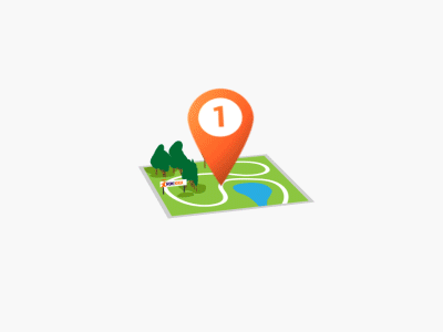 Running map after effects animation balloons gif infographic map pinpoint run running trees