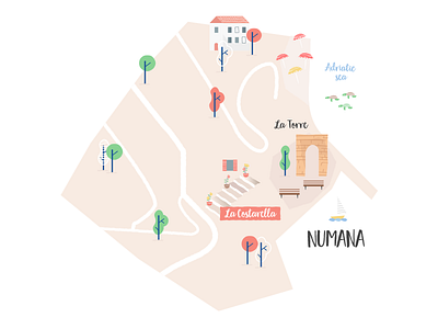 Map of Numana, Italy