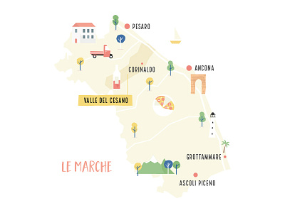 WIP: Map of Le Marche (Italy)