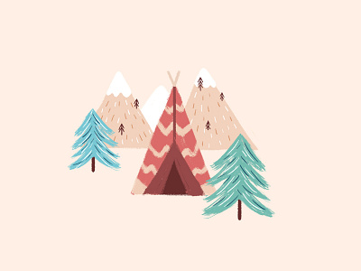 Camp camp camping mountains tent tipi trees