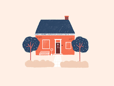 Our house 🏡 house house illustration trees trend
