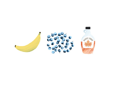 Favourite Yogurt Toppings banana blueberries blueberry maple maple syrop syrop yogurt