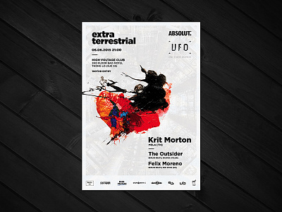 Flyer: Extra Terrestrial 2015 flyer poster techno