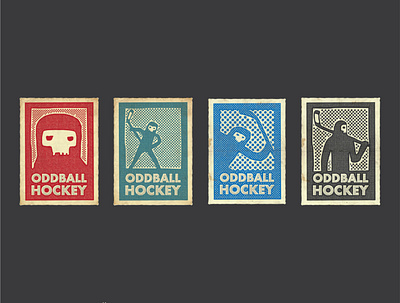 OddBall Hockey artwork branding character design concept design graphic design illustration logo logos typography
