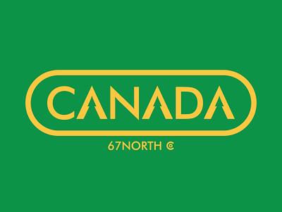 Canada - 67 North apparel logo artwork branding canada canadian concept design graphic design icon illustration logo logotype nature type typography wilderness