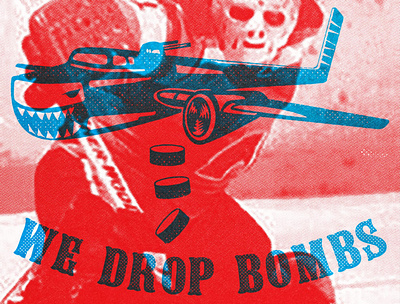 We Drop Bombs @highbarnhockey artwork branding character design concept design graphic design hockey illustration logo package design