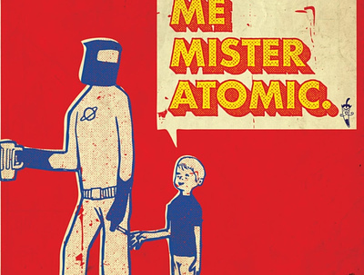 excuse me Mister Atomic artwork atomic era cartoon comic book art comics contemporary art graphic art graphic novel illustration poster art wall art