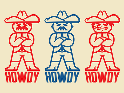 Cowboys artwork branding cartoon character character design concept cowboys design graphic design illustration logo texas western