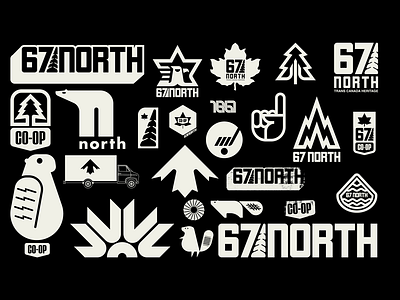 67 North Brand 67 artwork behnace bold branding canada canadian concept design glyph graphic design icon iconset illustration logo logotype modern north visualdesign